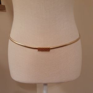 Vintage Gold Stretch Belt S